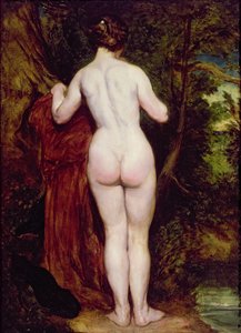 Desnudo femenino de pie junto a un arroyo, 1825